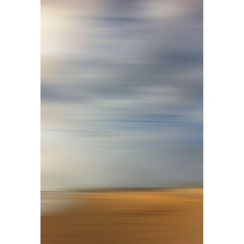 Beach side II Black Modern Wood Framed Art Print with Double Matting by Stelfox, Norm