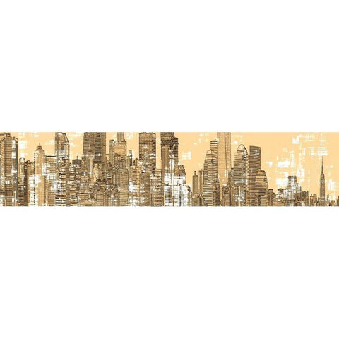 Skyline I White Modern Wood Framed Art Print by Stelfox, Norm