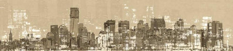 Skyline II Black Ornate Wood Framed Art Print with Double Matting by Stelfox, Norm