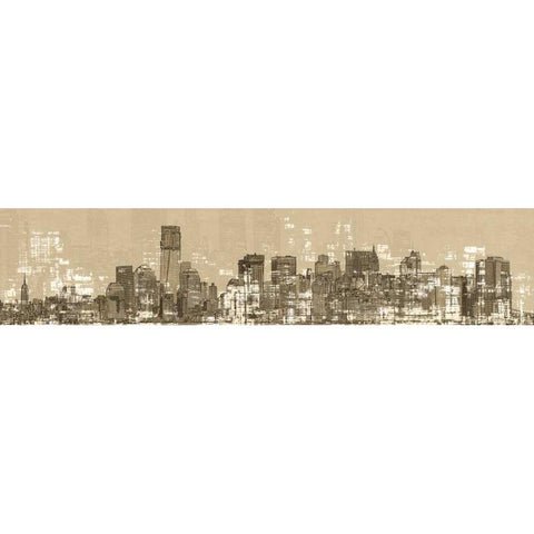 Skyline II White Modern Wood Framed Art Print by Stelfox, Norm