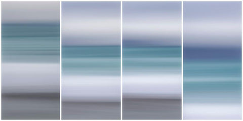 Ocean Horizon II White Modern Wood Framed Art Print with Double Matting by Stelfox, Norm
