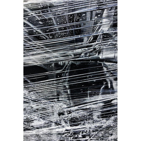 Sharp Lines I White Modern Wood Framed Art Print by Stelfox, Norm