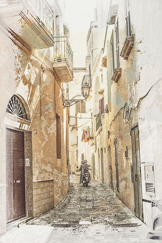 Italy IV White Modern Wood Framed Art Print with Double Matting by Stelfox, Norm