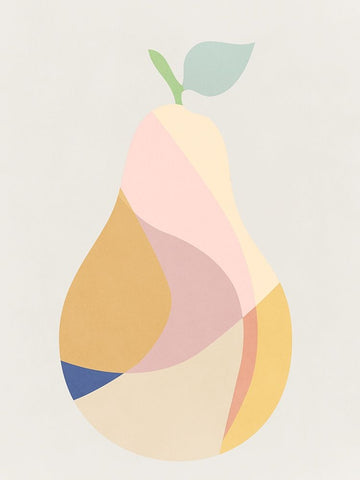 Pear II Black Modern Wood Framed Art Print by Stelfox, Norm