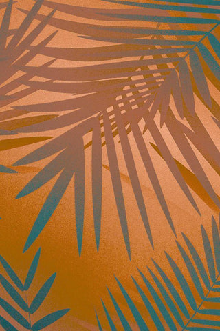 Palm Heat I  White Modern Wood Framed Art Print with Double Matting by Stelfox, Norm