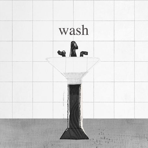 Sink White Modern Wood Framed Art Print by Novak, Rick