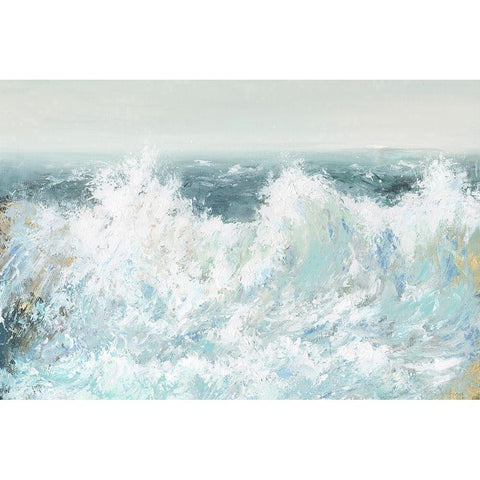 Ocean Wave Gold Ornate Wood Framed Art Print with Double Matting by Calameo