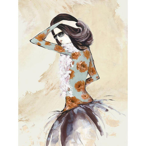 Fashion Lady II White Modern Wood Framed Art Print by Jones, Eli