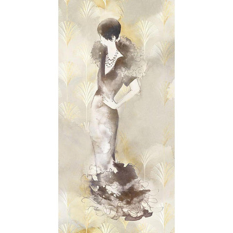 Art Deco Woman I  Black Modern Wood Framed Art Print by Jones, Eli
