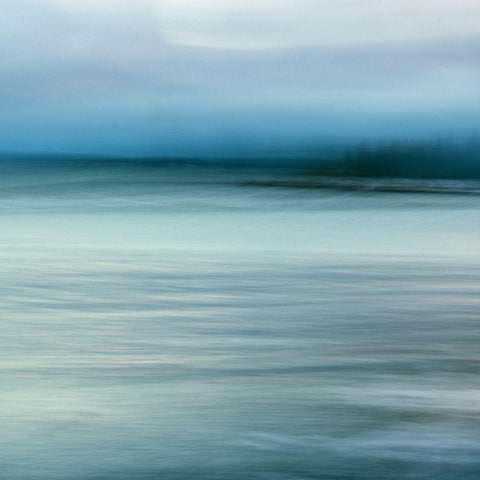 Calm Water Black Modern Wood Framed Art Print with Double Matting by Joy, Olivia