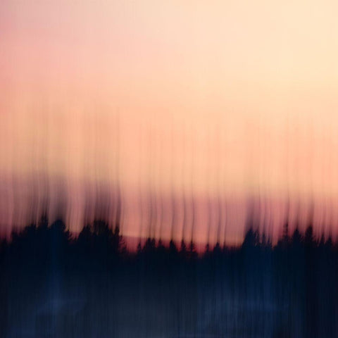 Sunset Pink I White Modern Wood Framed Art Print with Double Matting by Joy, Olivia