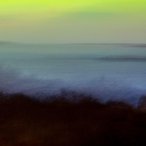 Green Ocean II Black Ornate Wood Framed Art Print with Double Matting by Joy, Olivia