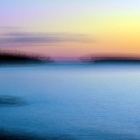 Calm Sunset I Black Modern Wood Framed Art Print by Joy, Olivia