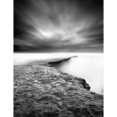 Secret End Black Modern Wood Framed Art Print by Maia, Jorge