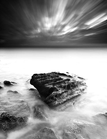 To Infinity White Modern Wood Framed Art Print with Double Matting by Maia, Jorge