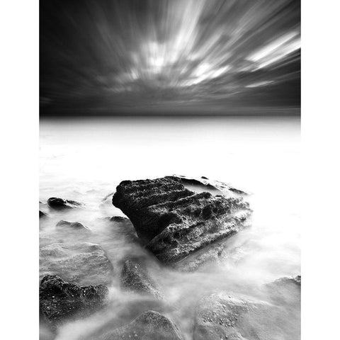 To Infinity Black Modern Wood Framed Art Print with Double Matting by Maia, Jorge