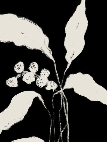 New Growth II  Black Ornate Wood Framed Art Print with Double Matting by Holam, Nicholas