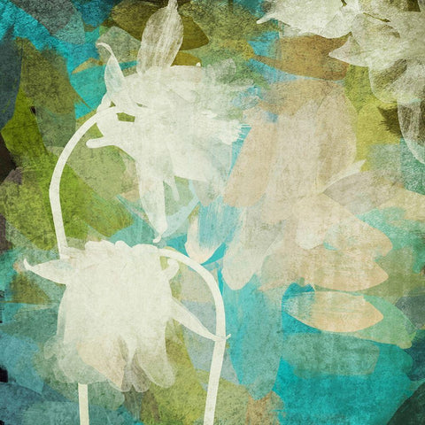 Light Green White Modern Wood Framed Art Print with Double Matting by Orlov, Irena