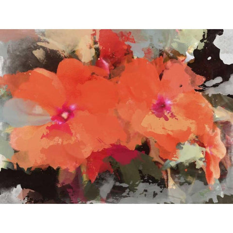 Fluidity Black Modern Wood Framed Art Print by Orlov, Irena