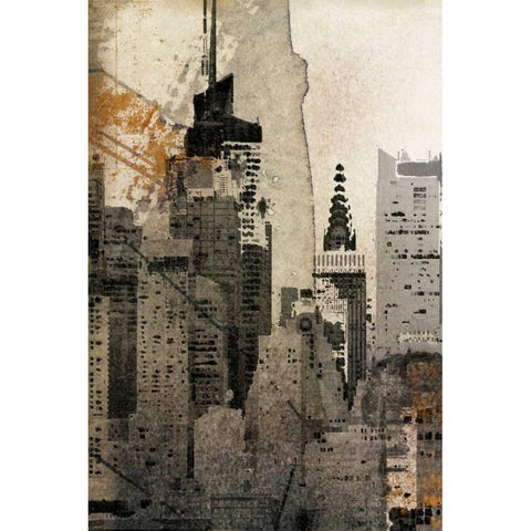 New York Local Black Modern Wood Framed Art Print by Orlov, Irena