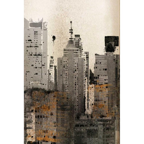 New York Invite White Modern Wood Framed Art Print by Orlov, Irena