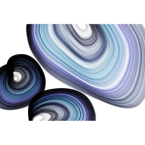 Azure II Black Modern Wood Framed Art Print by Orlov, Irena