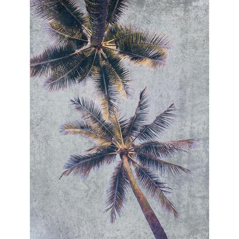 Beachscape Brown Palms Gold Ornate Wood Framed Art Print with Double Matting by Orlov, Irena