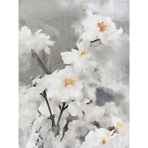 Dreamy Flower Black Modern Wood Framed Art Print by Orlov, Irena