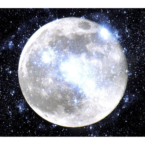 Midnight Moonlight  Black Modern Wood Framed Art Print by Orlov, Irena