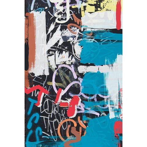 Word On The Street II White Modern Wood Framed Art Print by Orlov, Irena