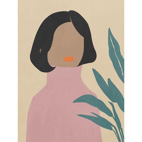 Prudence White Modern Wood Framed Art Print by Sozi
