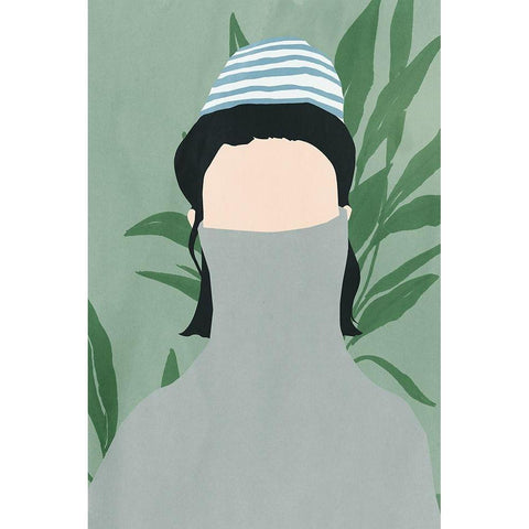 Ameli White Modern Wood Framed Art Print by Sozi