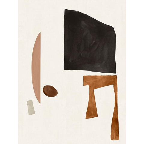 Blockway I White Modern Wood Framed Art Print by Sozi