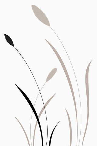 Bunny Grass I Black Ornate Wood Framed Art Print with Double Matting by Studio I