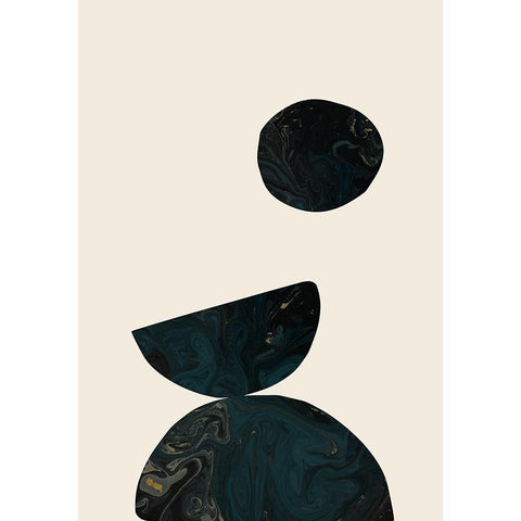 Collage 06 Black Modern Wood Framed Art Print by Studio