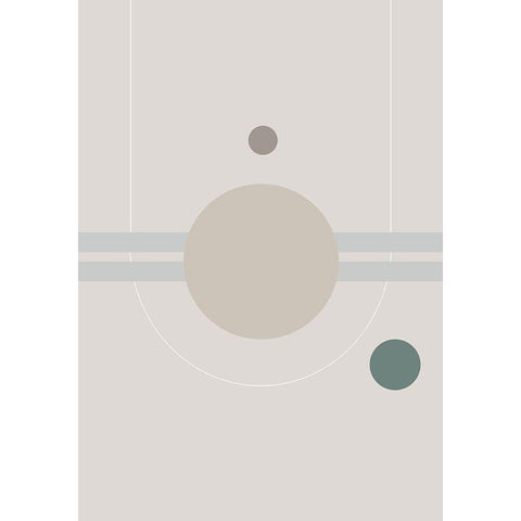 Space Orbit 01 White Modern Wood Framed Art Print by Studio II