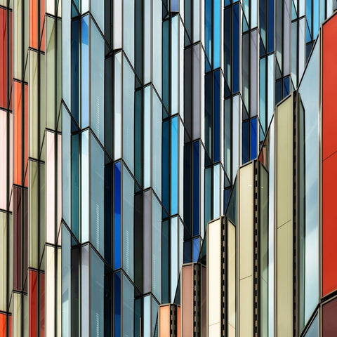 Vangindertael - Facade Art White Modern Wood Framed Art Print with Double Matting by Vangindertael