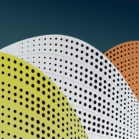 Vangindertael - Perforations White Modern Wood Framed Art Print by Vangindertael