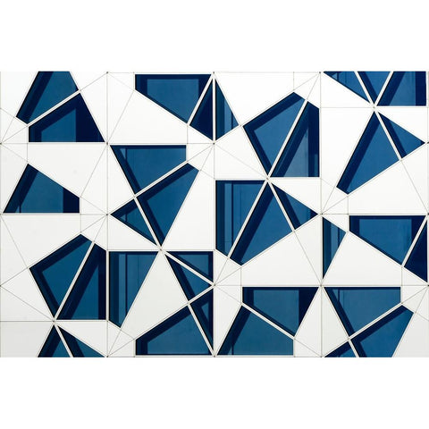 Vangindertael - Puzzle White Modern Wood Framed Art Print by Vangindertael