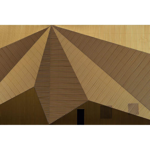 Luycx - Wall Detail with Door Black Modern Wood Framed Art Print with Double Matting by Luycx