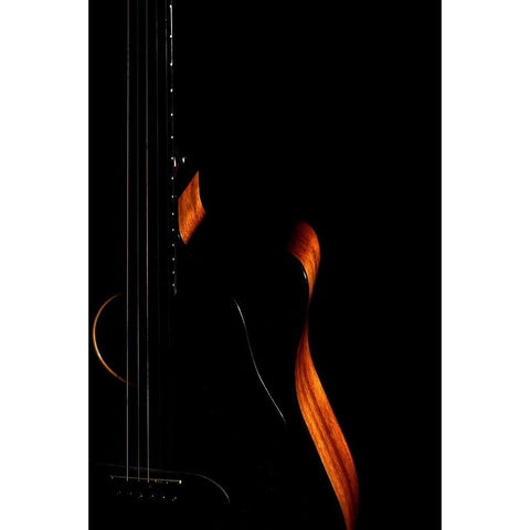 Taylor - Curves Black Modern Wood Framed Art Print with Double Matting by Taylor