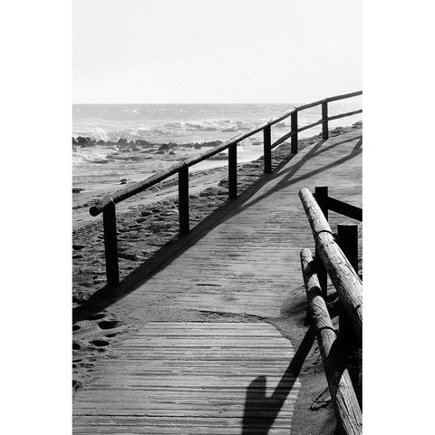 Studio III - Beach 008 White Modern Wood Framed Art Print by Studio III