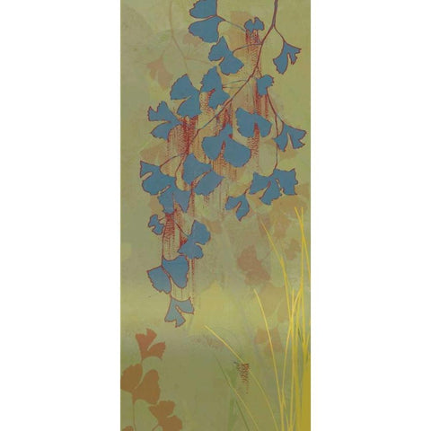 Blue Ivy White Modern Wood Framed Art Print by PI Studio