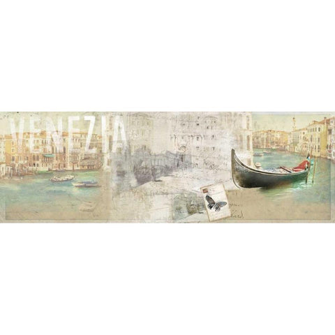 Venezia White Modern Wood Framed Art Print by PI Studio