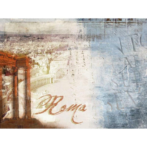 Roma White Modern Wood Framed Art Print by PI Studio