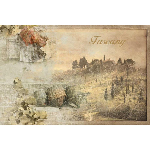 Tuscany Gold Ornate Wood Framed Art Print with Double Matting by PI Studio