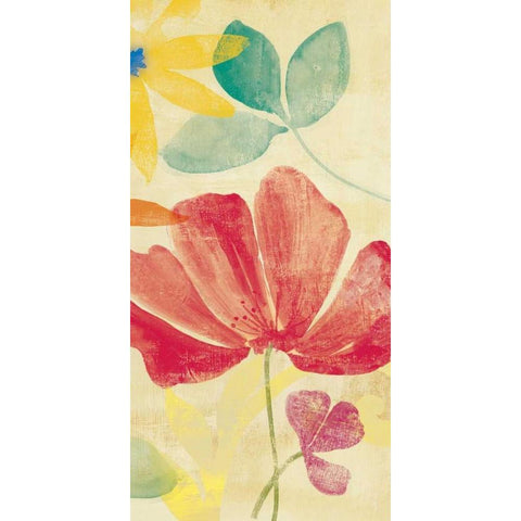 Field Floral II White Modern Wood Framed Art Print by PI Studio