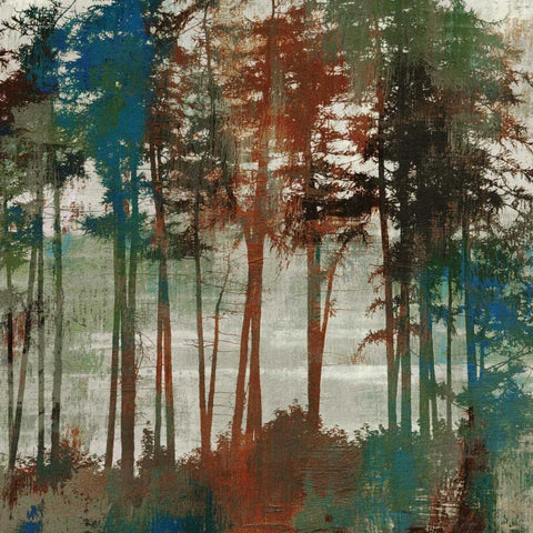 Spruce Woods White Modern Wood Framed Art Print by PI Studio