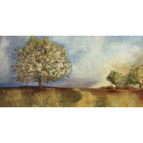 Apple Orchard White Modern Wood Framed Art Print by PI Studio