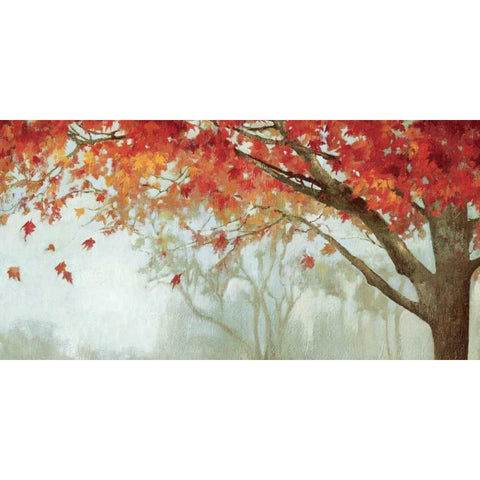 Fall Canopy II Gold Ornate Wood Framed Art Print with Double Matting by PI Studio